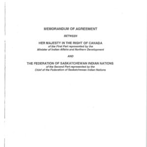 Office of the Treaty Commissioner Memorandum of Agreement