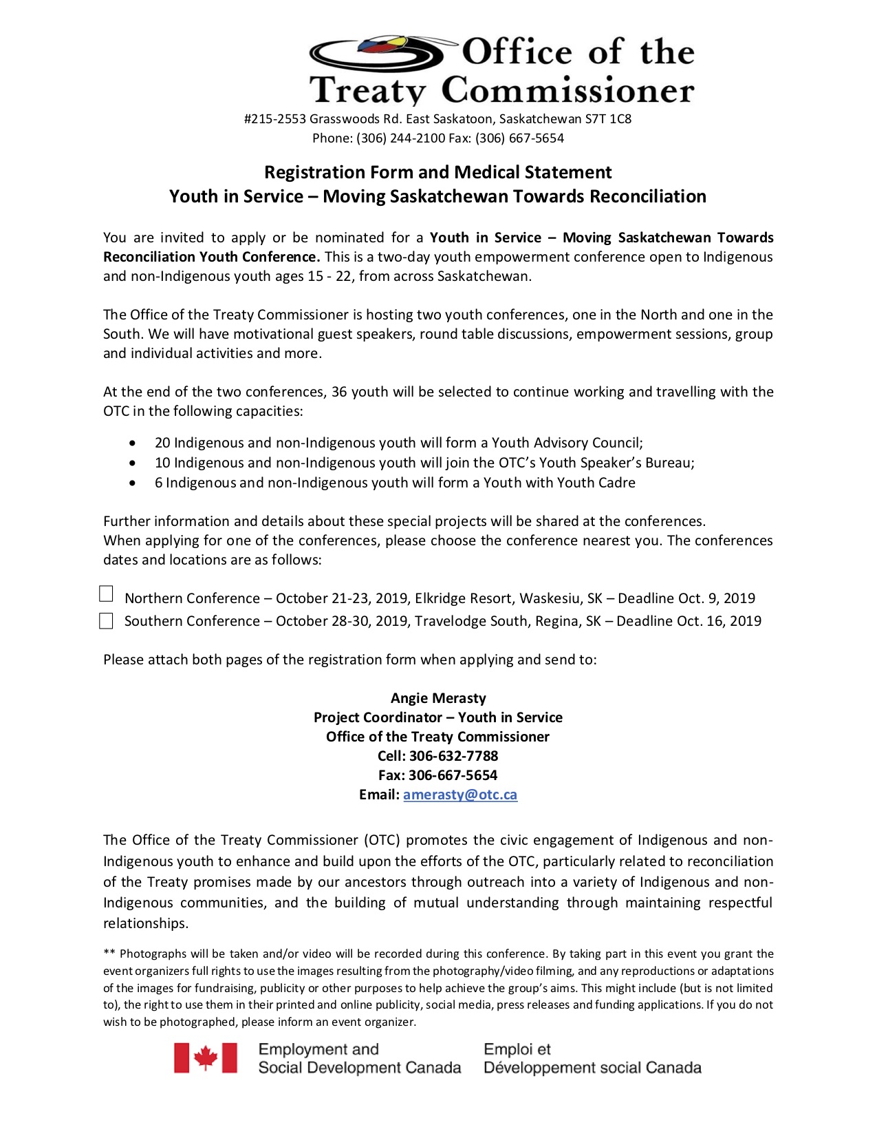 Youth – Moving Saskatchewan Towards Reconciliation