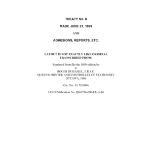Photocopy Versions of Treaties 4, 5, 6, 8 and 10